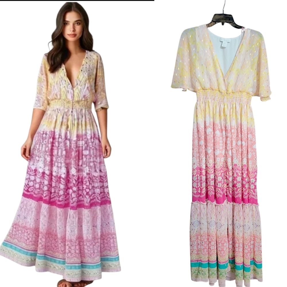 House Of Harlow 1960 Metallic Maxi Dress
